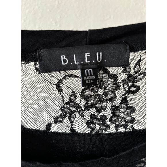 B.L.E.U Top Women’s M Whimsigoth Tunic y2k Black - Picture 2 of 4